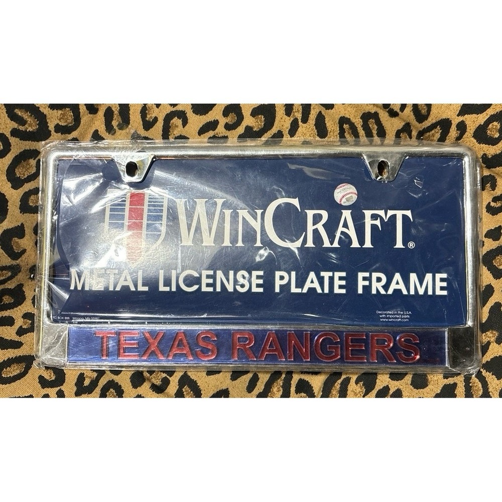 NEW Wincraft MLB Texas Rangers Metal License Plate Frame